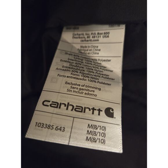 Carhartt 103385 Womens M Quick Duck Jefferson Tradtional Jacket Brown Gorpcore - Picture 7 of 13